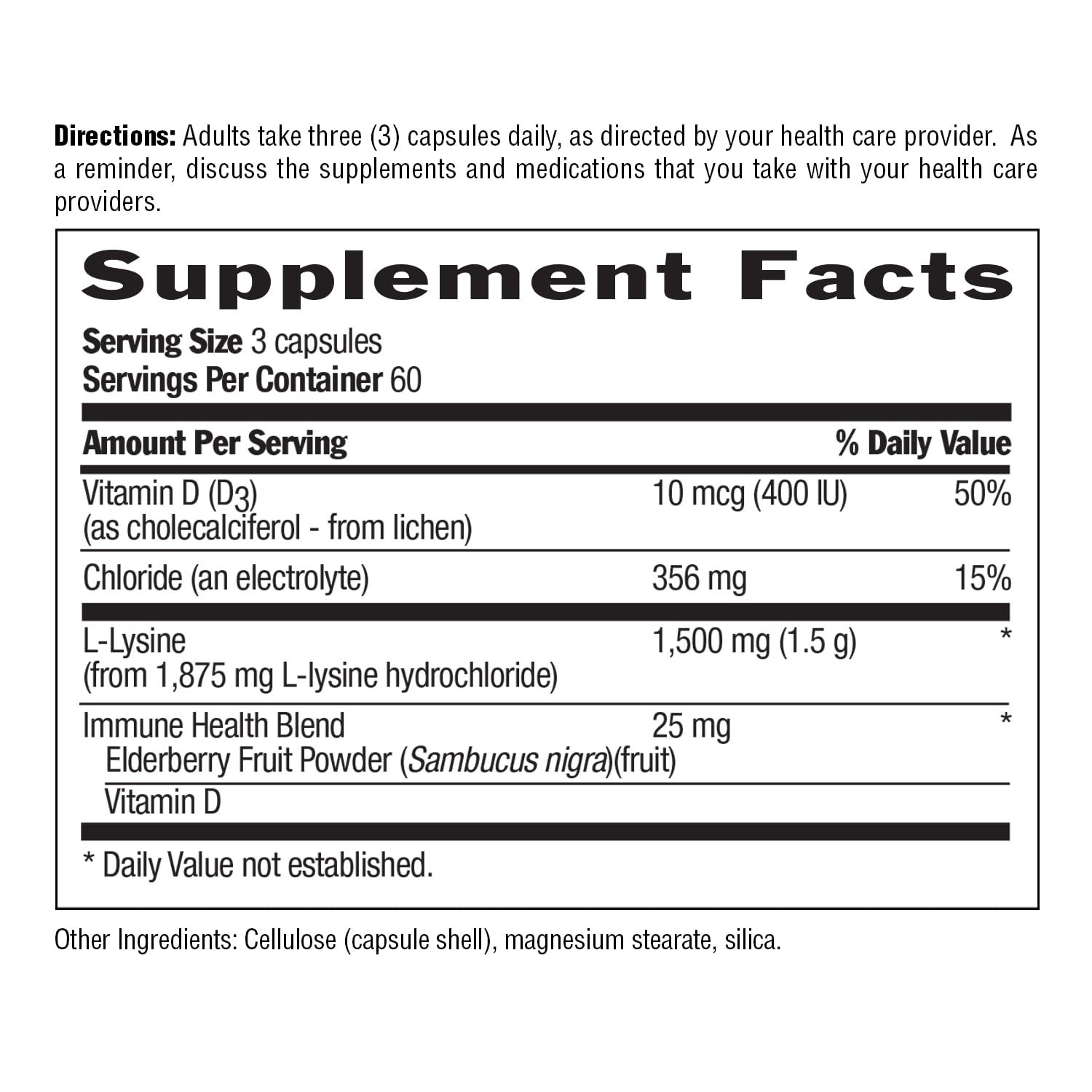 Country Life L-Lysine 1500mg gluten-free vegan badge on bottle