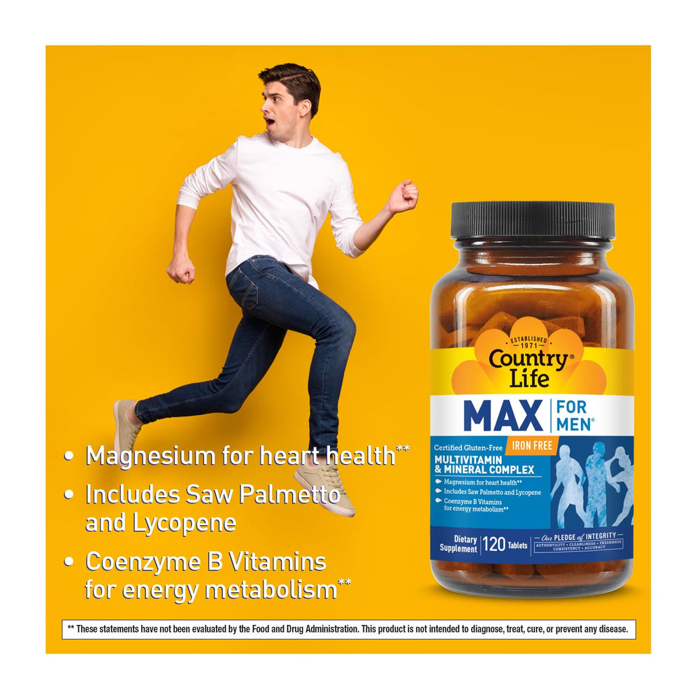 Country Life Max for Men energy-boost image suggesting daytime vitality.