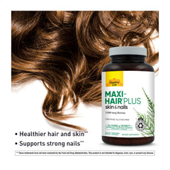 Country Life Maxi-Hair Plus Biotin botanicals and amino acids detail