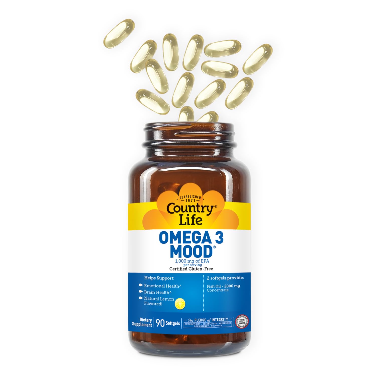Country Life Omega 3 Mood packaged box reflects quality.
