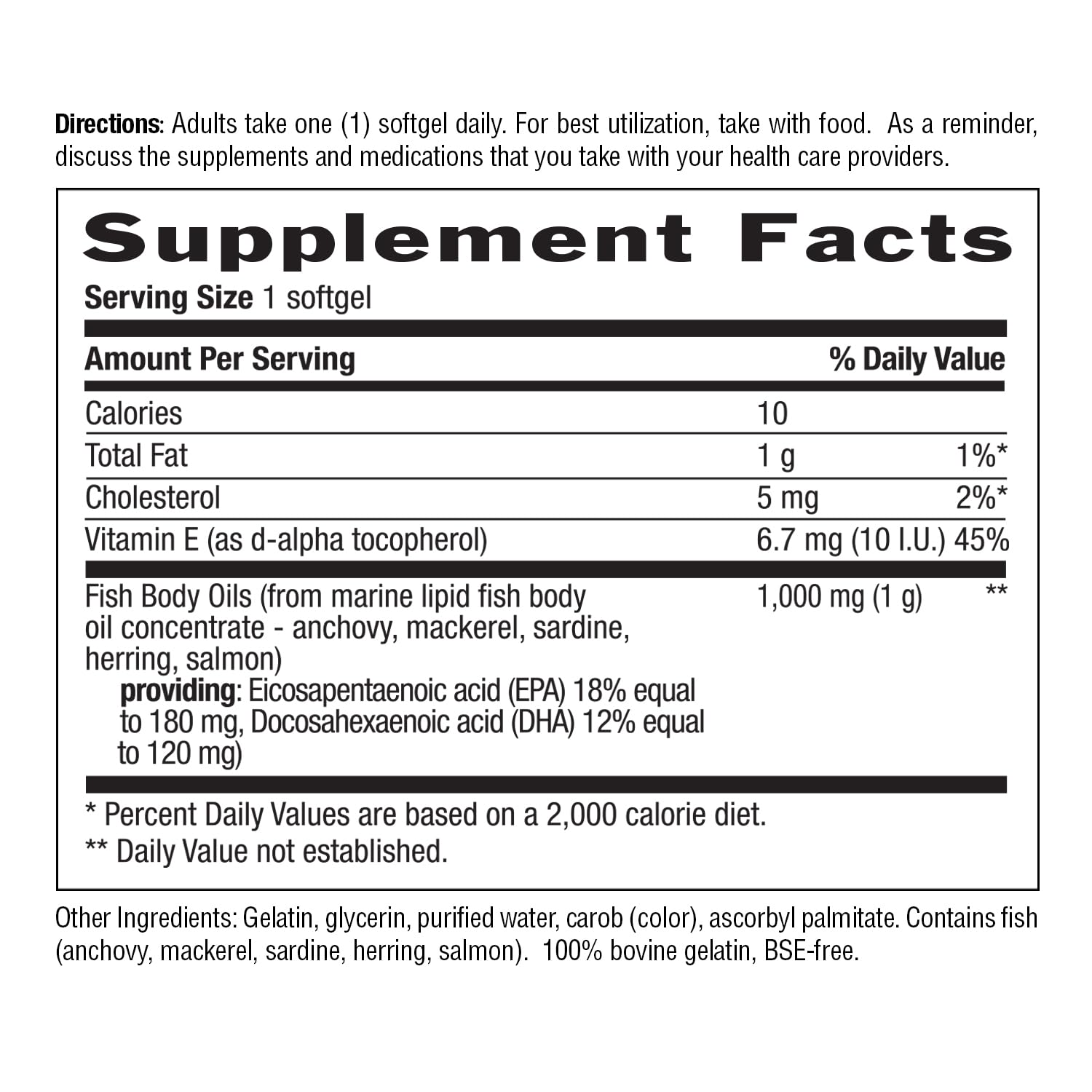 Country Life Omega-3 bottle beside third-party testing badge