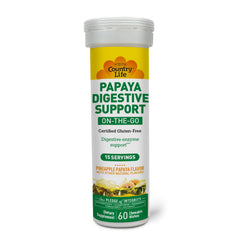 Country Life wafers showcase pineapple-papaya flavor and enzyme blend.