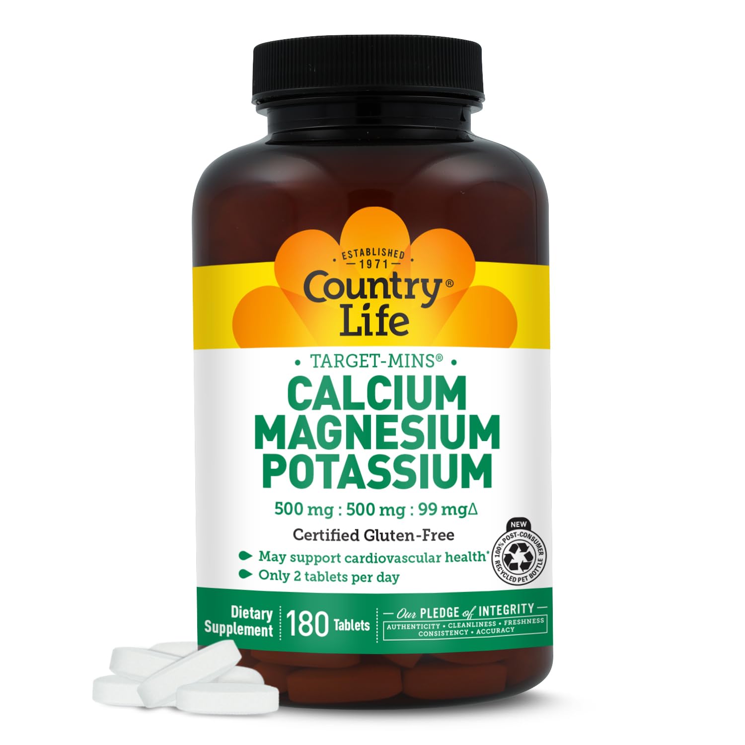 Country Life Target Mins bottle front showing bone-supporting minerals
