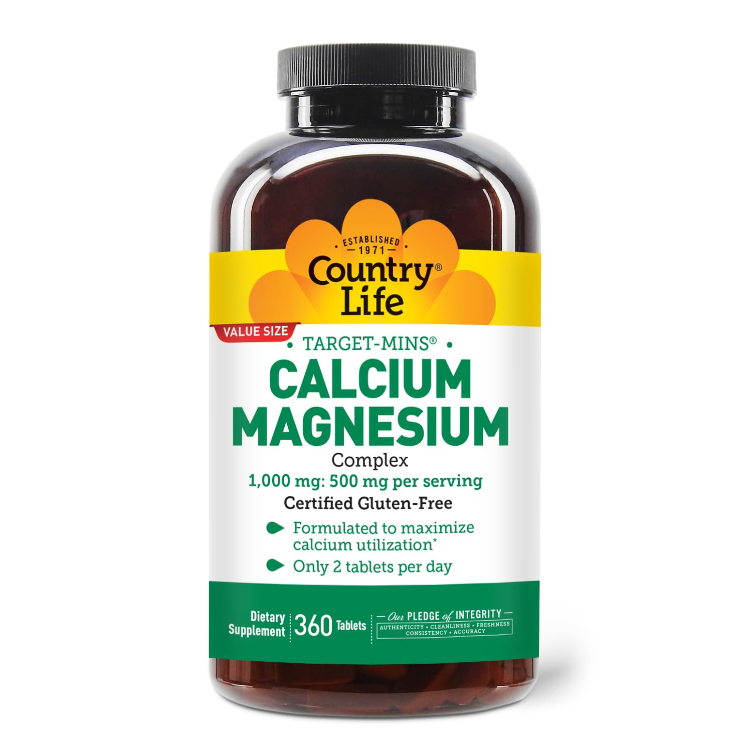 Country Life Target-Mins bottle pour shows easy daily bone health support