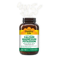 Country Life Target Mins bottle side showing calcium and magnesium details for bone support