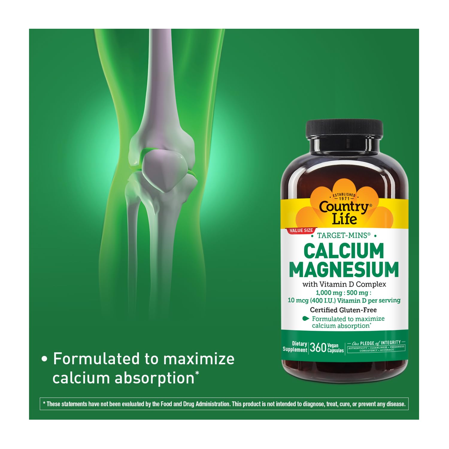 Country Life Target-Mins capsules close-up emphasizing vegan gluten-free and non-GMO formulation