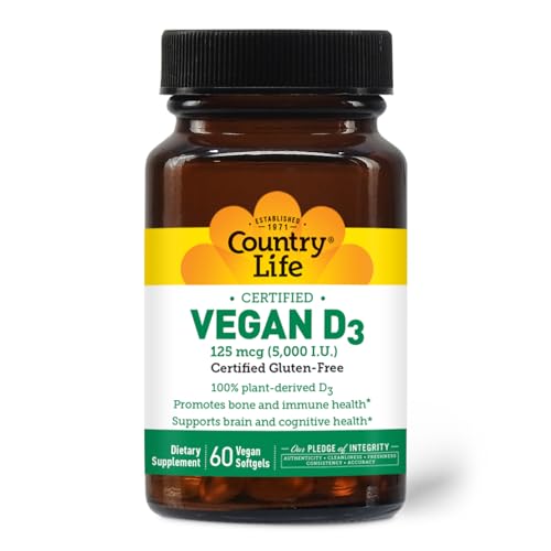 Country Life D3 ingredients list emphasizes a clean formula