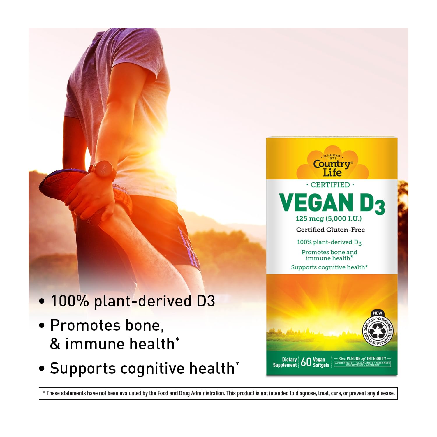 Country Life D3 Non-GMO verification across packaging