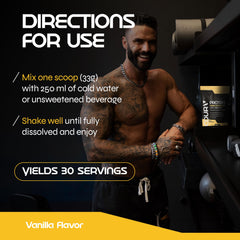 COURA Proteín Performance ingredients list highlights whey protein and creatine.