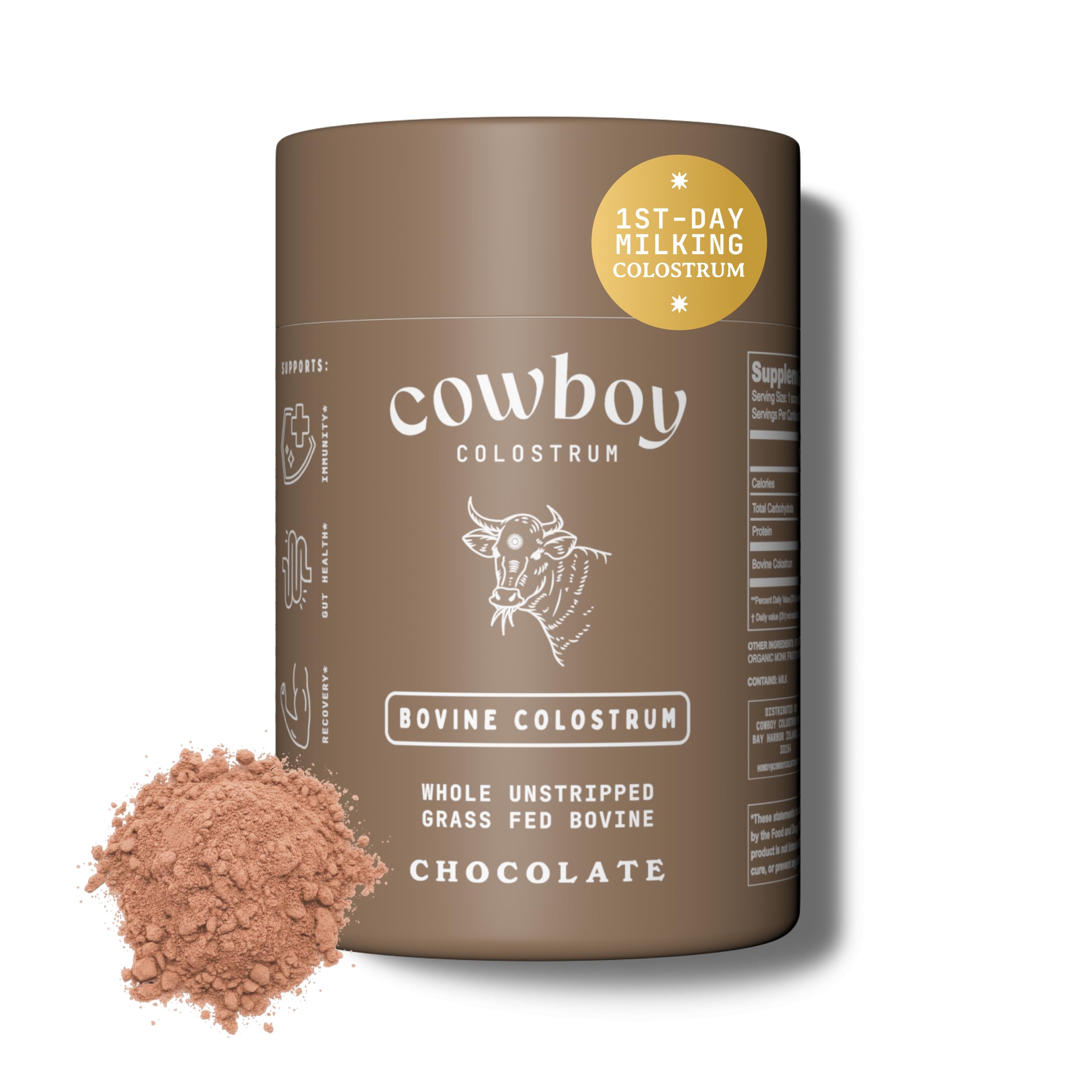 Cowboy Colostrum first morning milking boosts potency for gut and immune support.