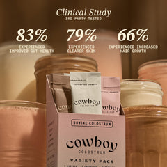 Cowboy Colostrum grass-fed powder chocolate pour ready to mix