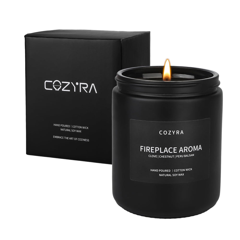 COZYRA leather-vanilla candle creates a refined masculine ambiance for living spaces
