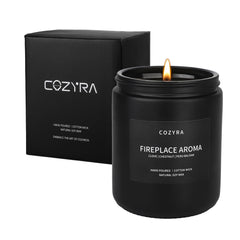 COZYRA leather-vanilla candle creates a refined masculine ambiance for living spaces