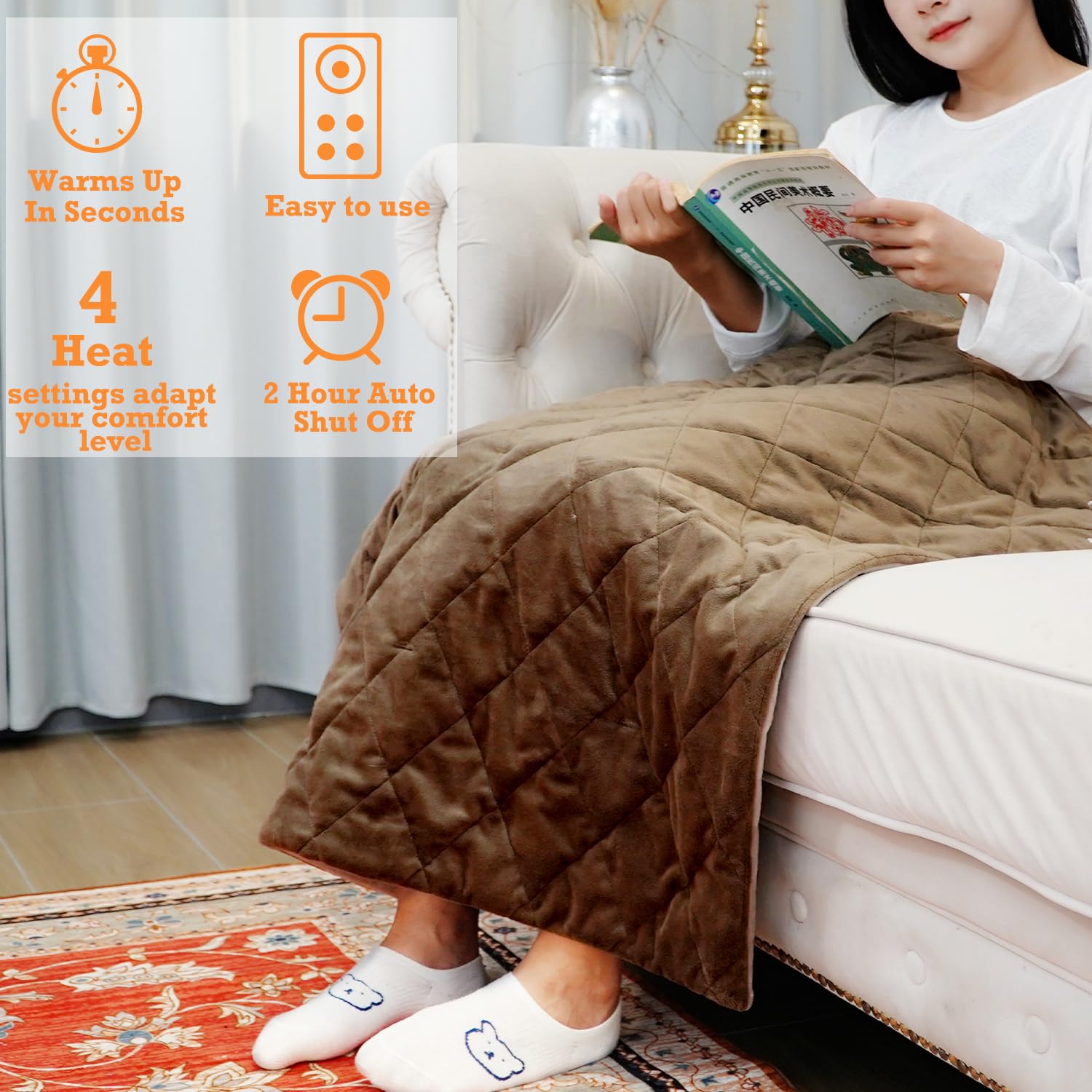 Cozzyhug Pro Extreme four-heat settings let you customize warmth for comfort.