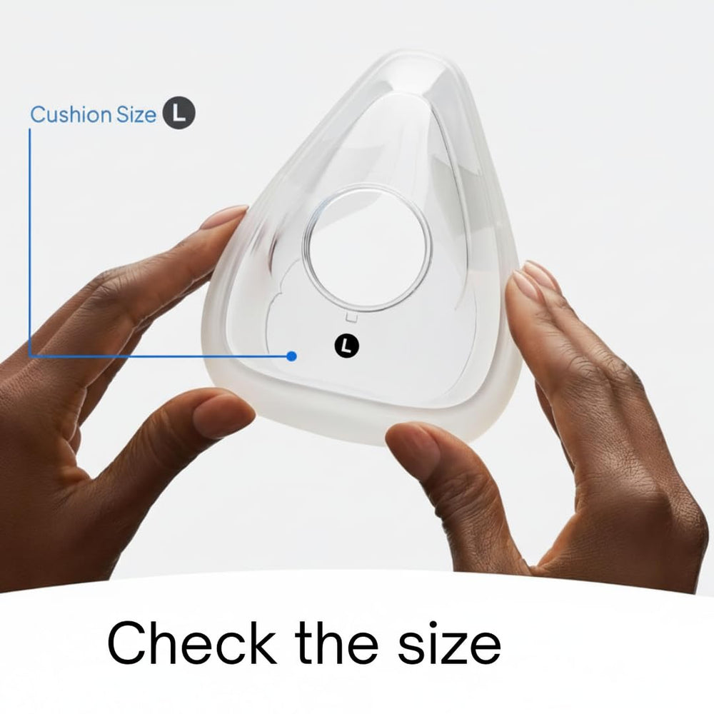 CPAP Systems AirFit F20 cushion large close-up highlighting premium silicone durability