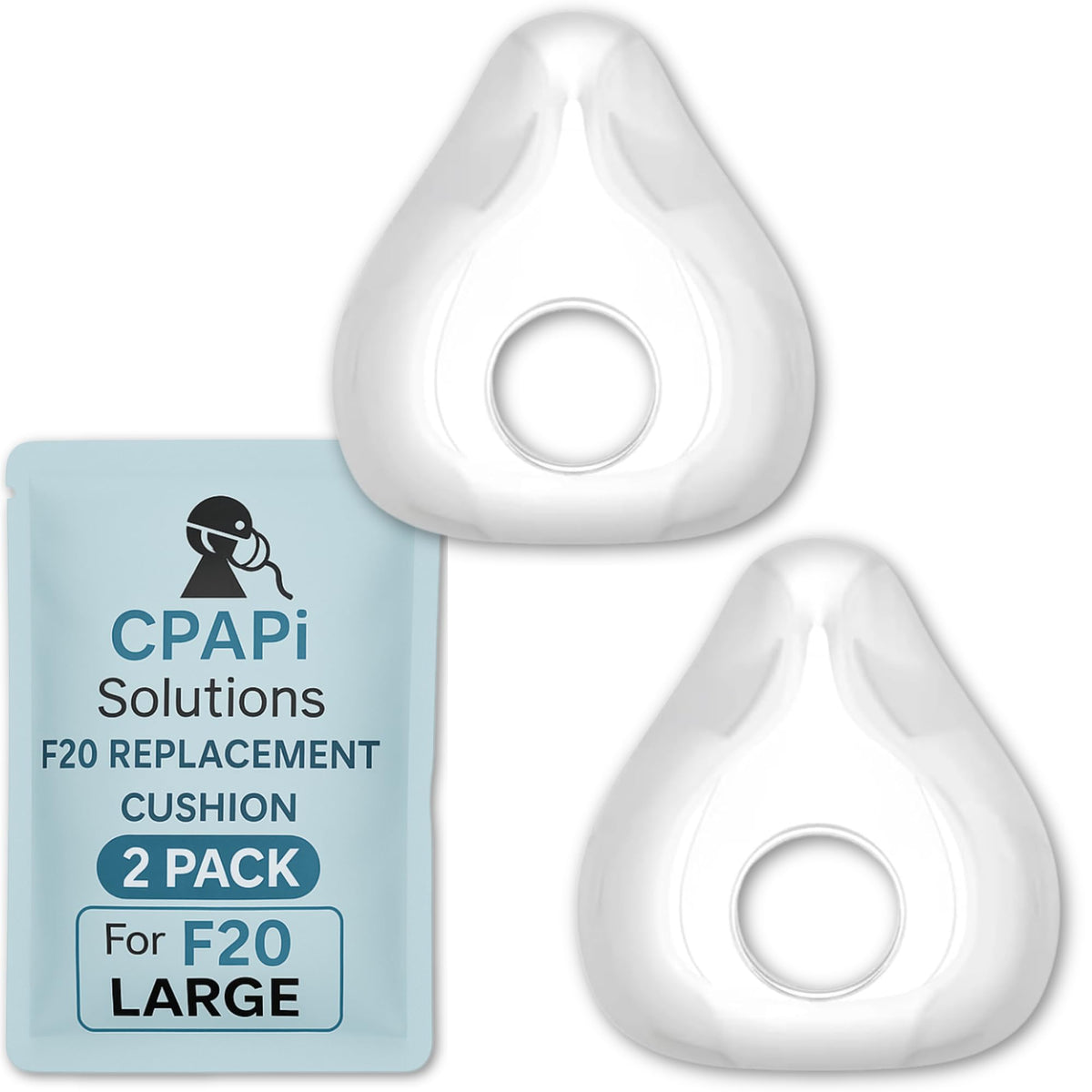 CPAPi Solutions F20 cushion for AirFit, snug seal for restful sleep.