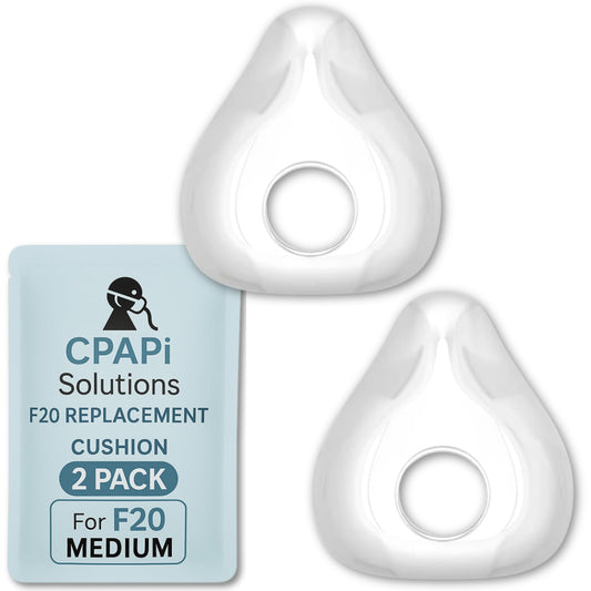 CPAPi Solutions F20 cushion with a soft silicone seal for a secure, comfortable fit