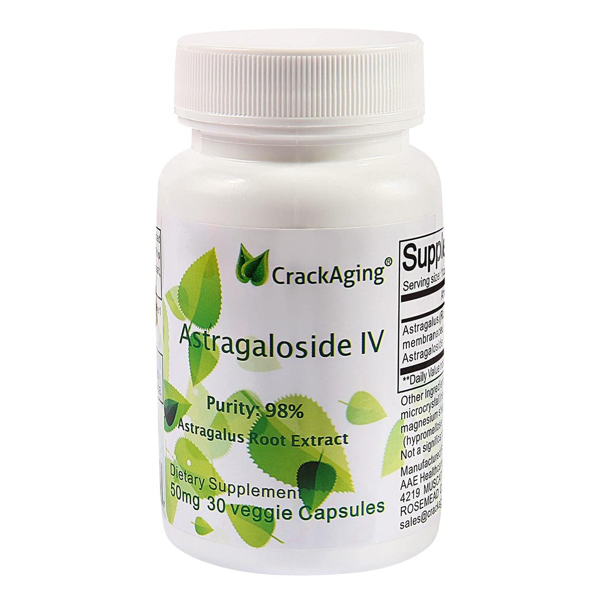 Crackaging Astragaloside IV bottle shows high-potency extract