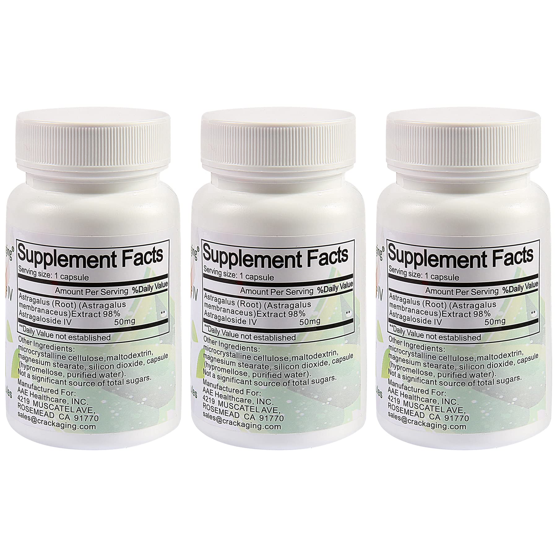 Crackaging Astragaloside IV capsule close-up highlights enteric-coated design for better absorption.
