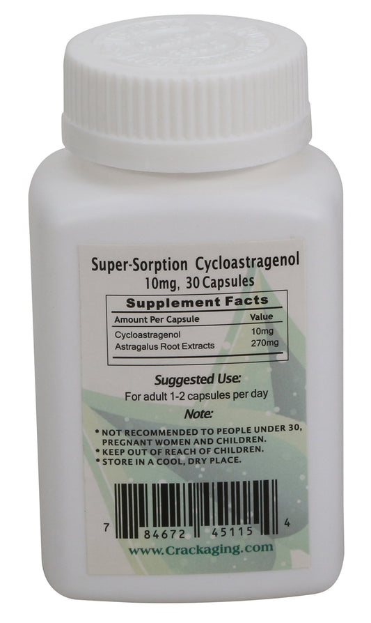 CrackAging CA-100 capsules taken with water during a morning routine.