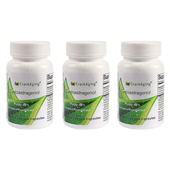 Crackaging Cycloastragenol bottle front highlights premium 98% purity for immune support.