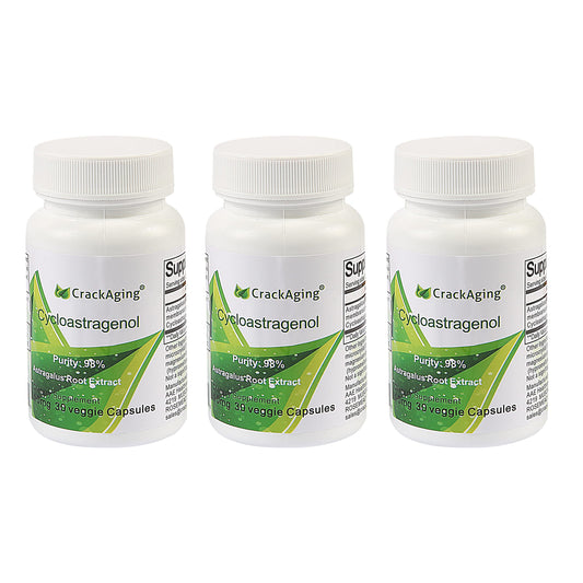Crackaging Cycloastragenol bottle front showing product logo and label for immune support