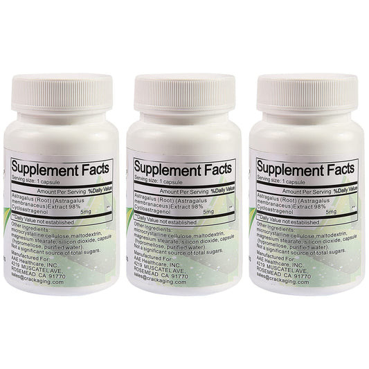 Crackaging Cycloastragenol capsules close up showing pure capsules for daily use.