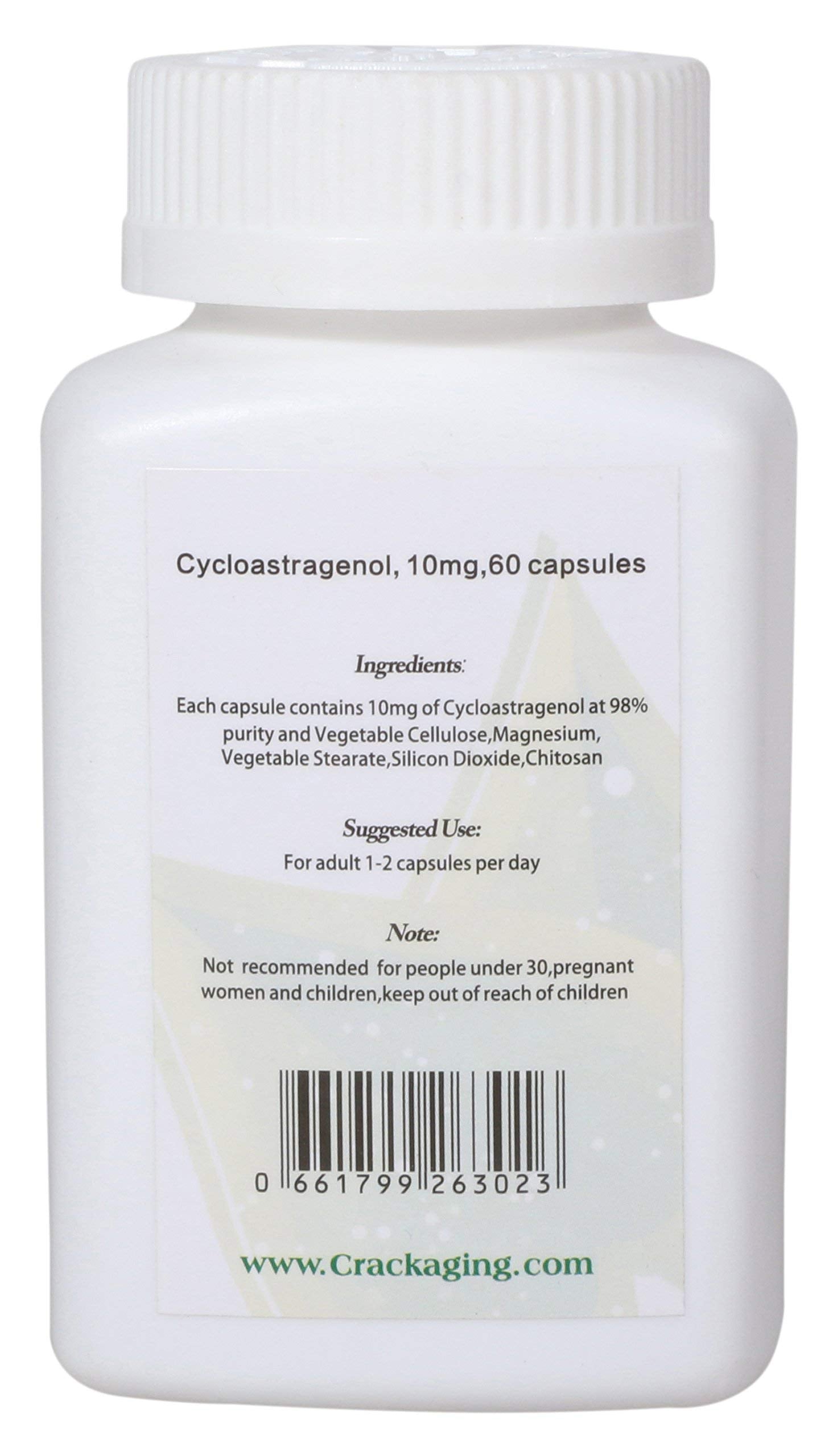 Crackaging Cycloastragenol hypersorption formula diagram indicating improved bioavailability