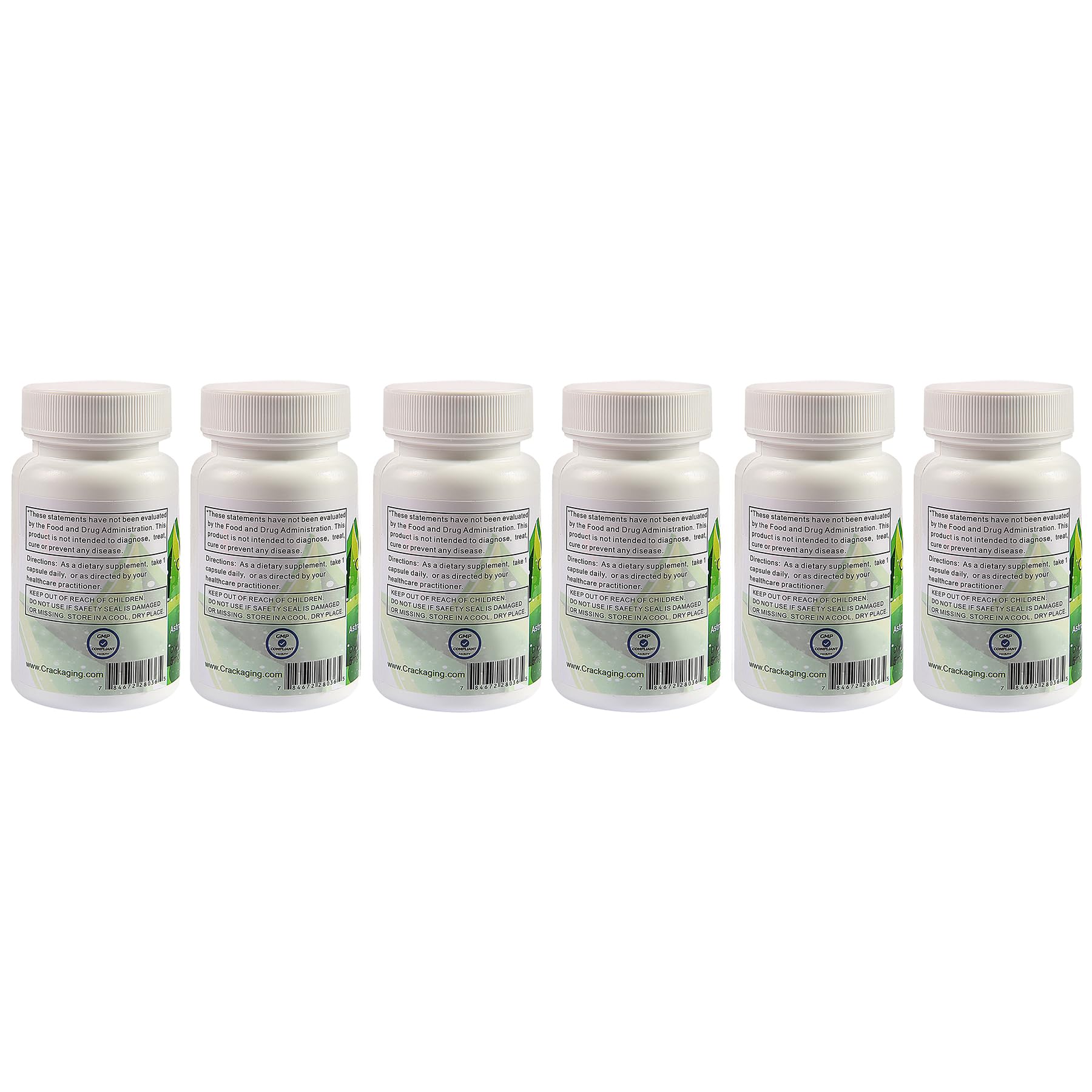 Crackaging Cycloastragenol packaging shows dosage guidance and safety notes.