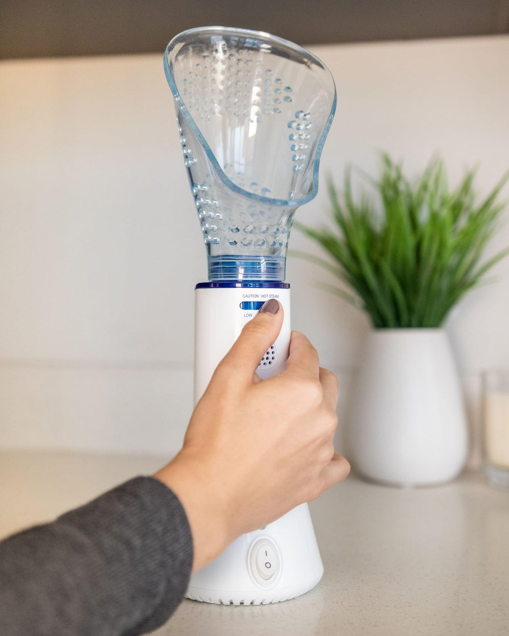 Crane corded steam inhaler exemplifies steady steam in a compact house design.
