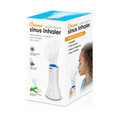 Crane corded inhaler with easy-use top housing and mask.