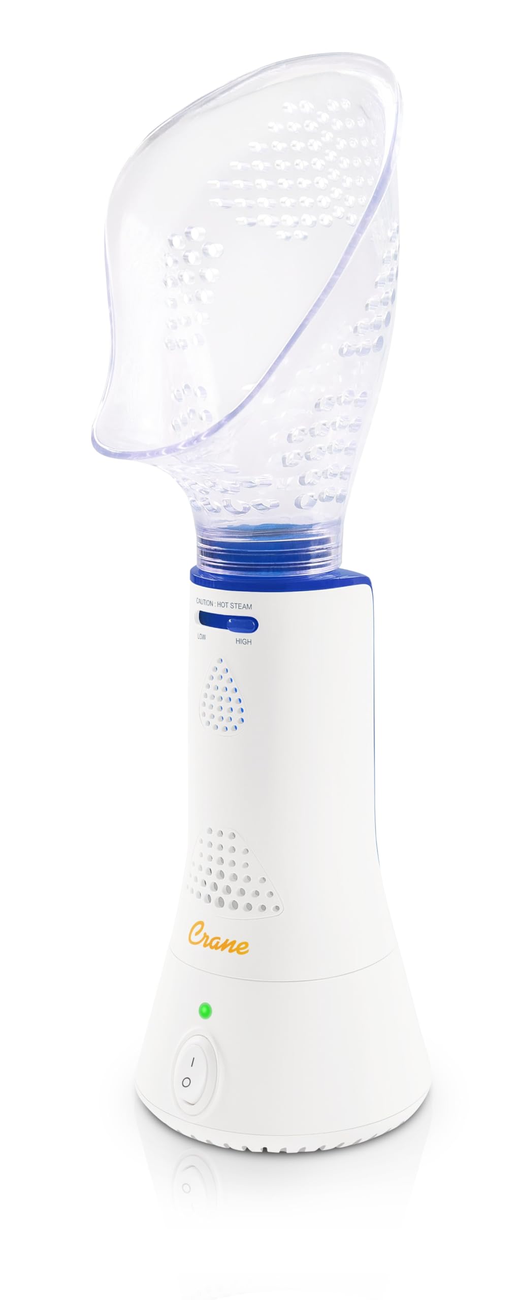 Crane corded steam inhaler with mask for targeted warm mist relief.