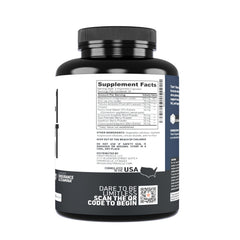 Close-up of Crazy Muscle Booster label detailing ingredients and potency.