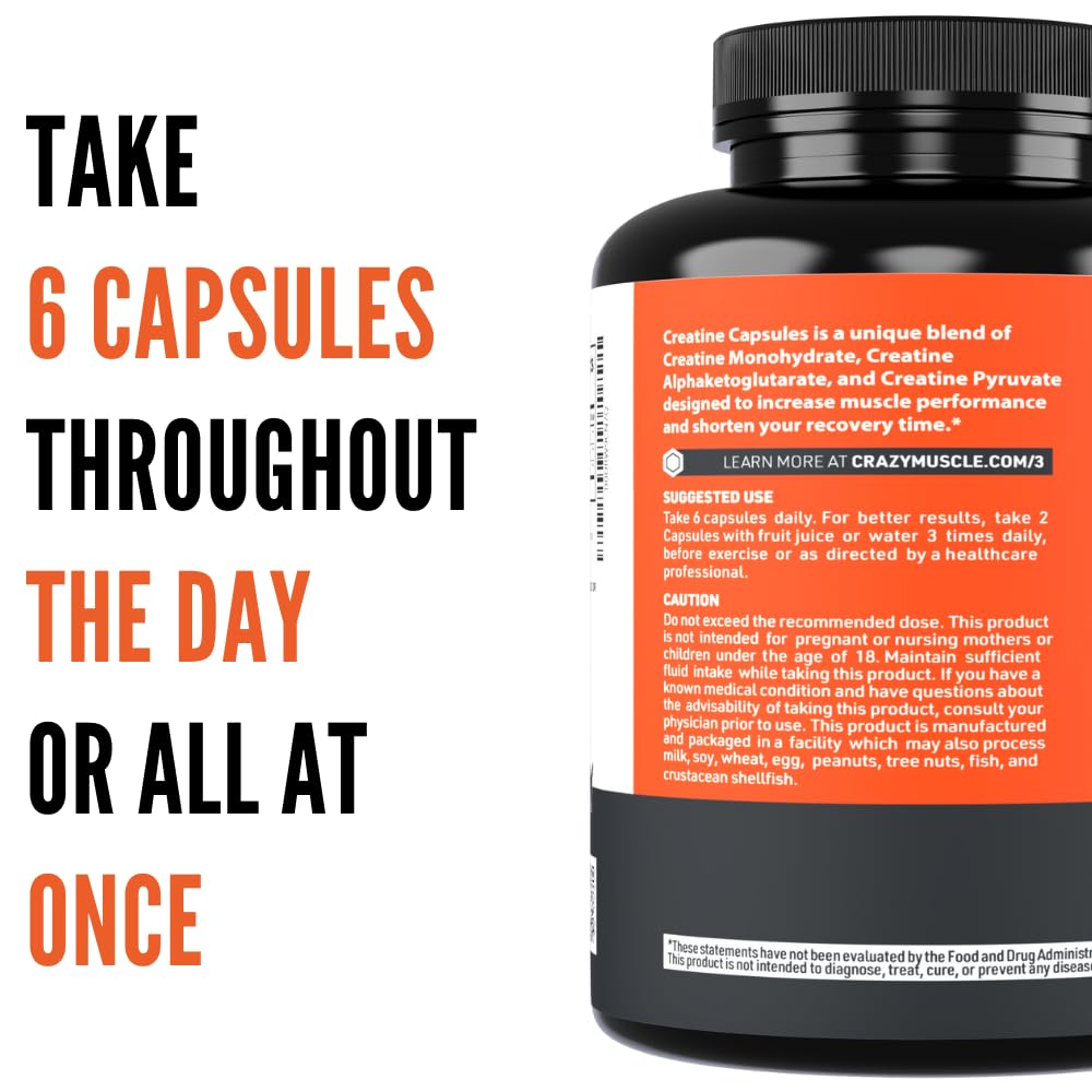 Capsules poured to illustrate quick pre- or post-workout intake.