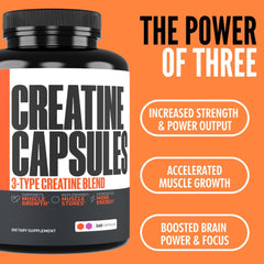 Close-up of Three-atine capsules reveals a compact easy-to-swallow design.