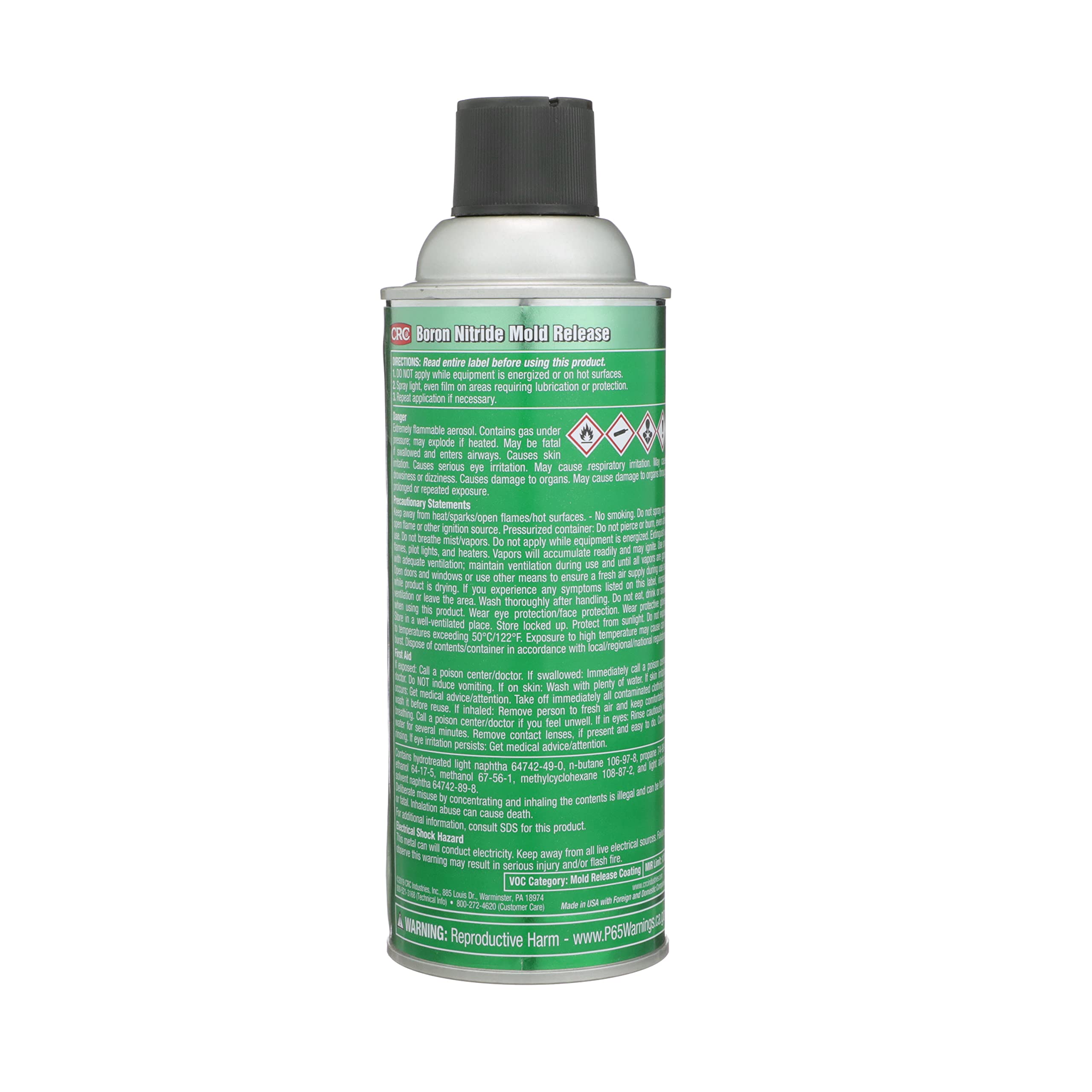 CRC boron nitride mold release spray in use for mold release during production.