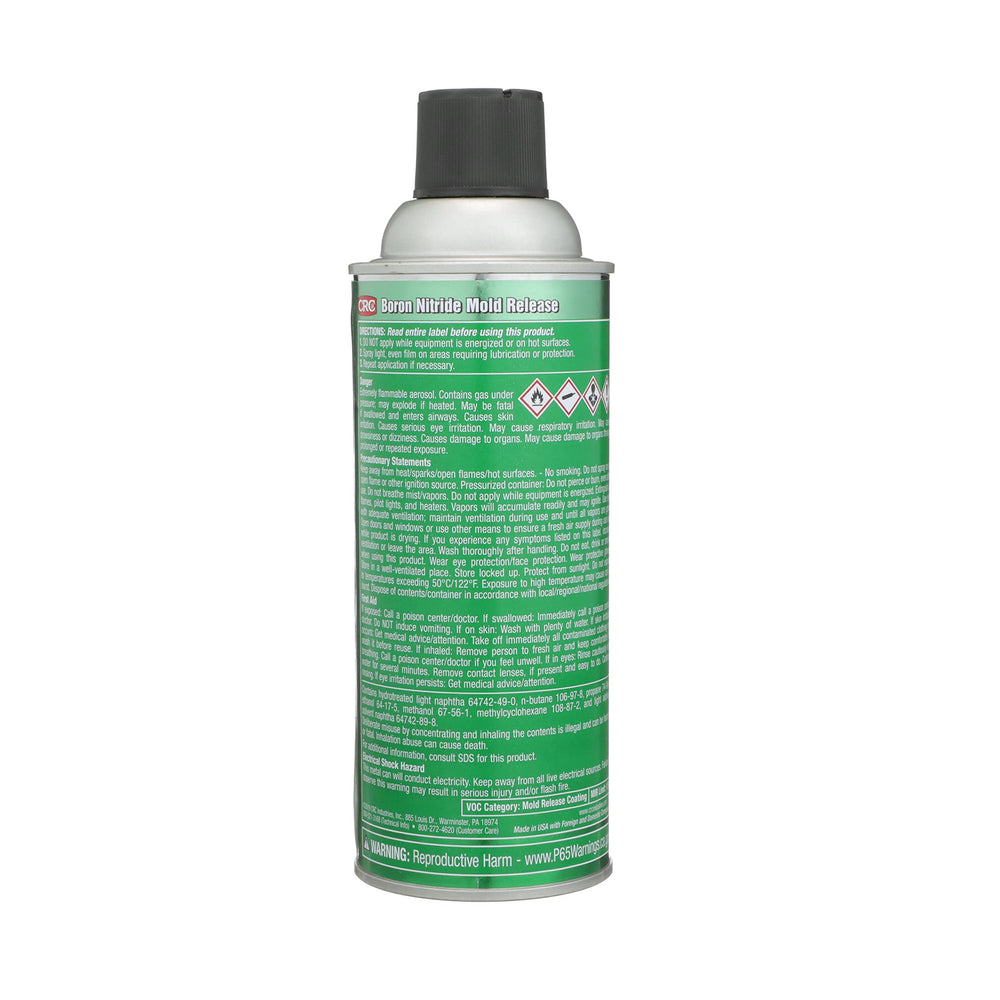 CRC boron nitride mold release spray in use for mold release during production.