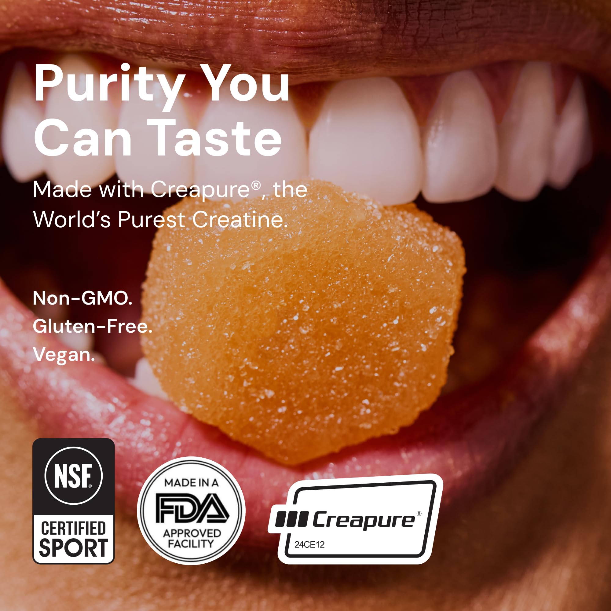 Create Creatine Monohydrate Gummies anti melting formula supports on the go consumption