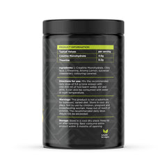 CreaTea lemon-tea style mix being poured into a glass after workouts