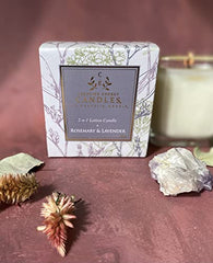 Creative Energy candle with wax pool and soft glow for cozy evenings