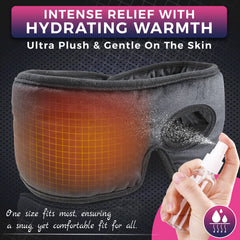 LED display shows temperature and countdown timer on CREATRILL eye mask.