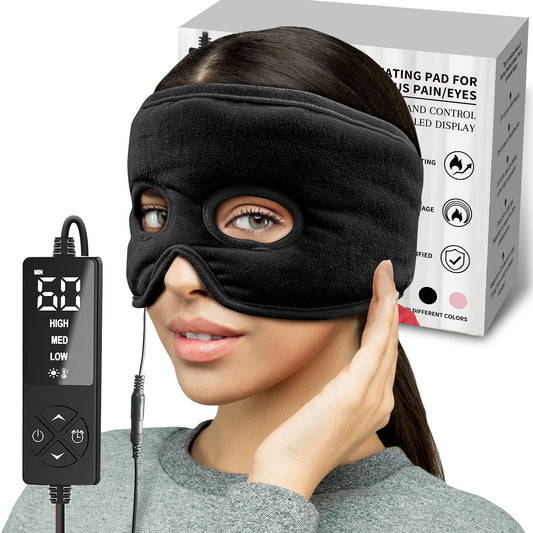 CREATRILL Moist Heat Sinus Mask covers forehead and cheeks for targeted relief