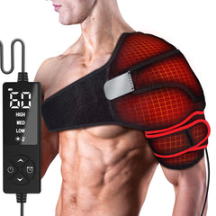 CREATRILL shoulder heating pad front view showing ergonomic design for targeted relief