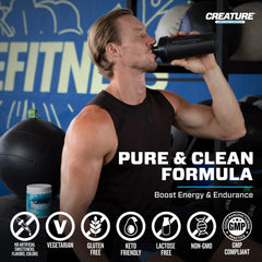 CREATURE Creatine Complex bottle stacked to emphasize value and servings