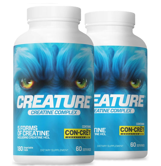 CREATURE Creatine Complex pack-front with vegan capsules for enhanced workouts