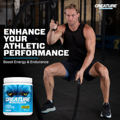CREATURE Creatine Complex preworkout-mix demonstration for versatile usage