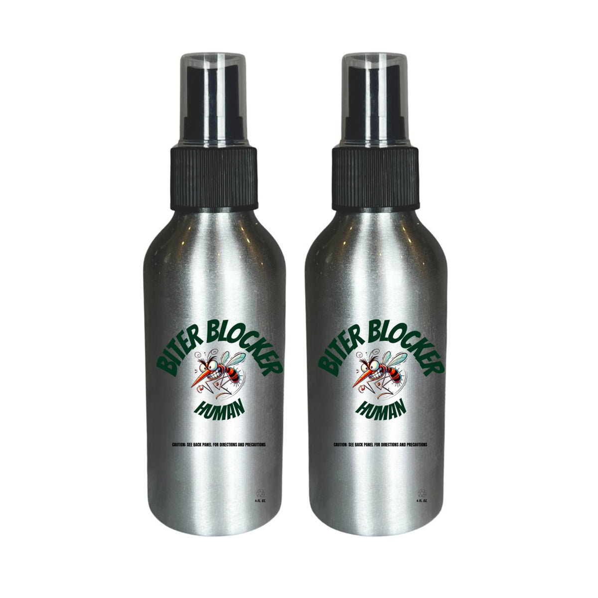 Creeper Defeater Biter Blocker on-body spray bottle for outdoor protection and skin comfort.