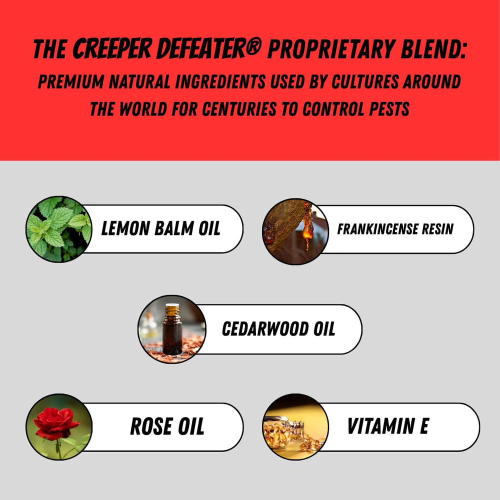Creeper Defeater outdoor spray application for skin-friendly outdoor moments.