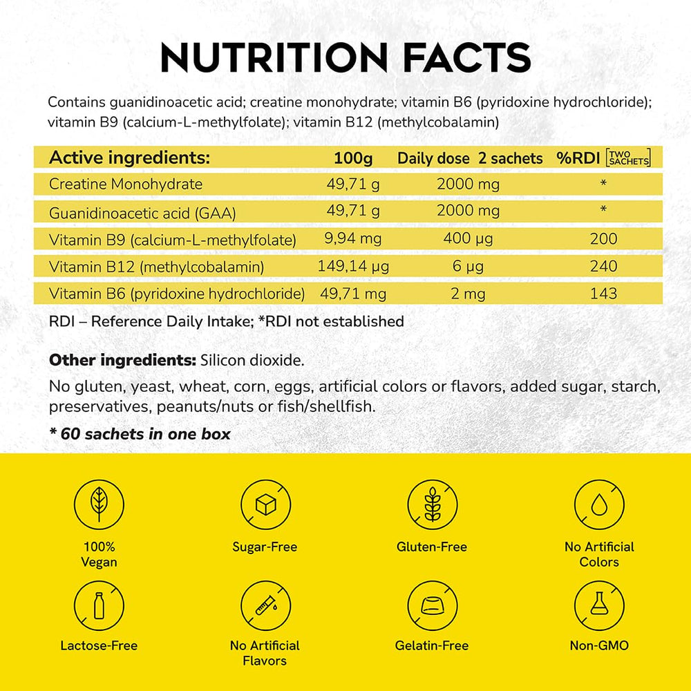 CreGAAtine brain-icon highlights focus during workouts