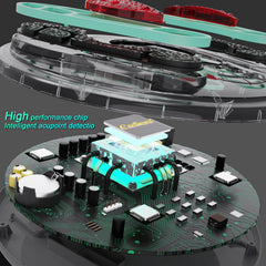 Creliver EMS Foot Massager display close-up shows modes and intensities detail.